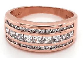 9ct Rose Gold & Cubic Zirconia Ring - Made with Swarovski Zirconia