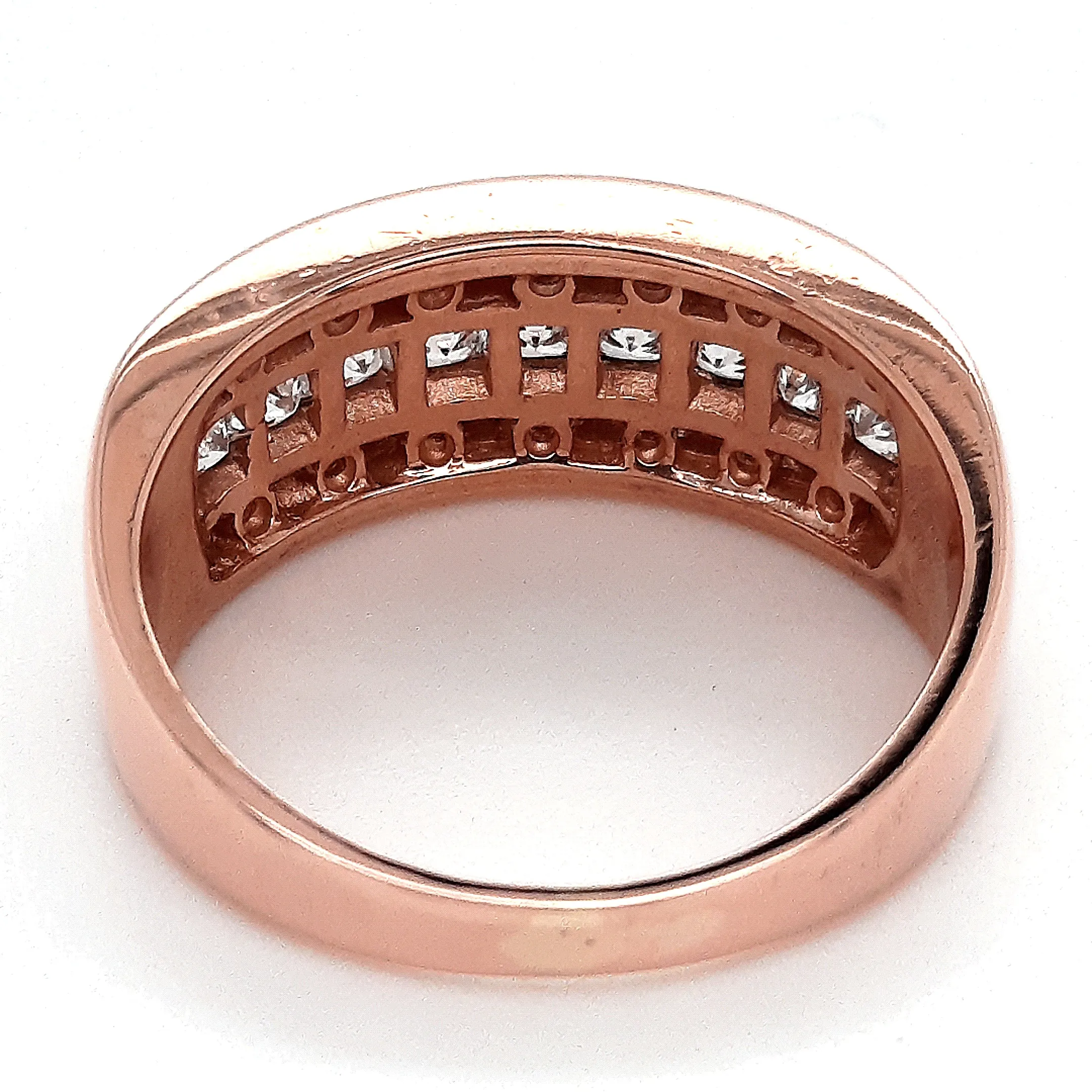 9ct Rose Gold & Cubic Zirconia Ring - Made with Swarovski Zirconia