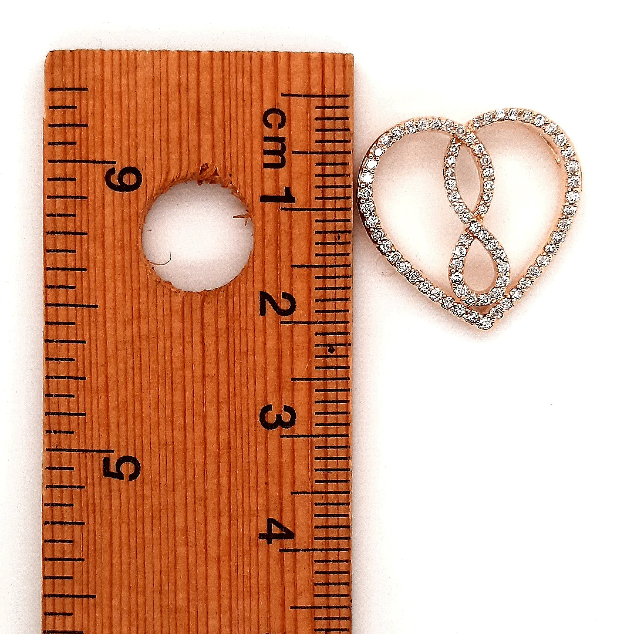 9ct Rose Gold & Diamond Heart Pendant