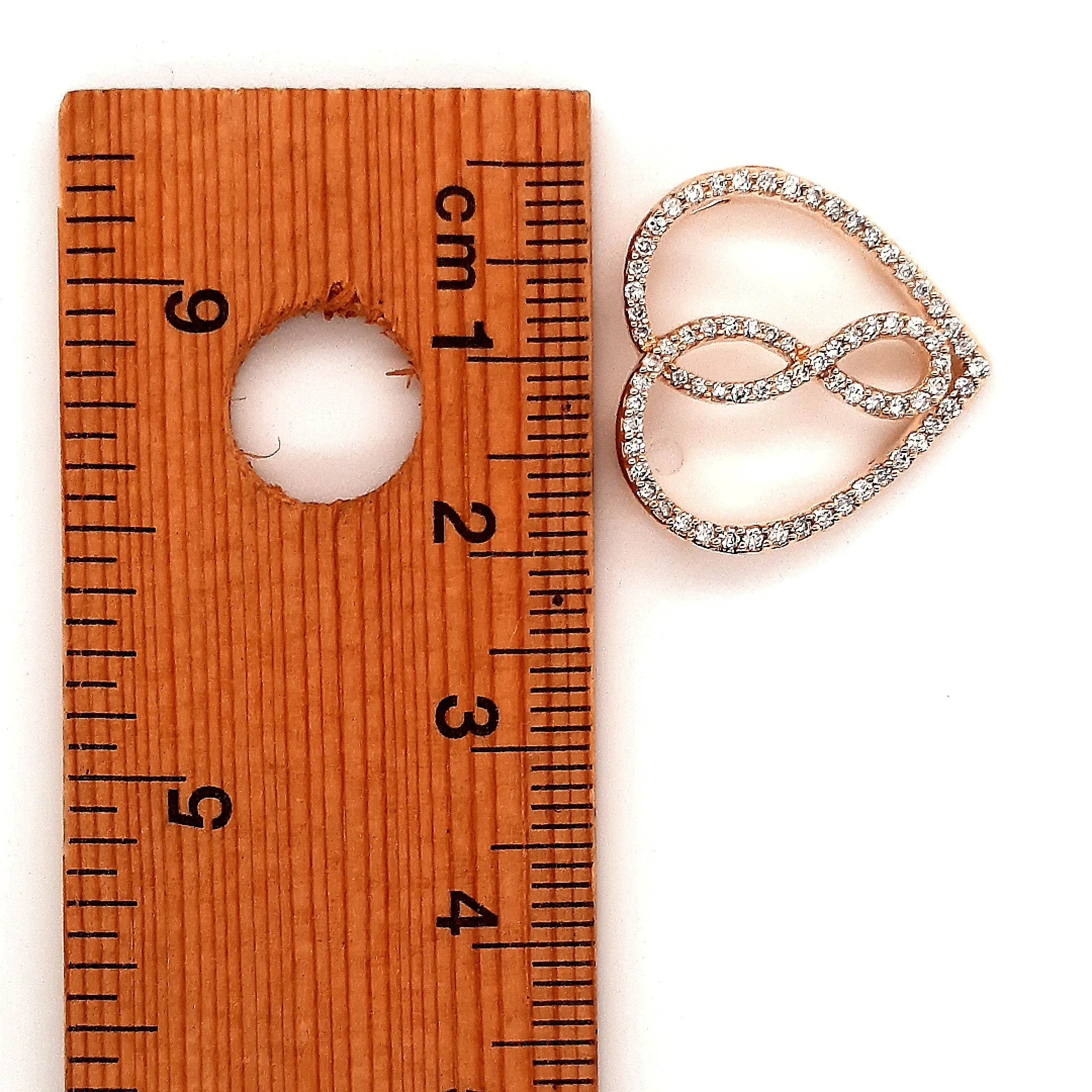9ct Rose Gold & Diamond Heart Pendant