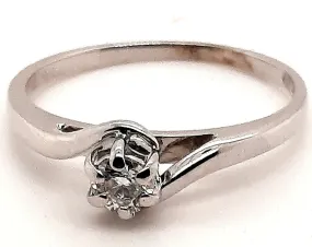 9ct White Gold Diamond .20ct Solitaire Ring