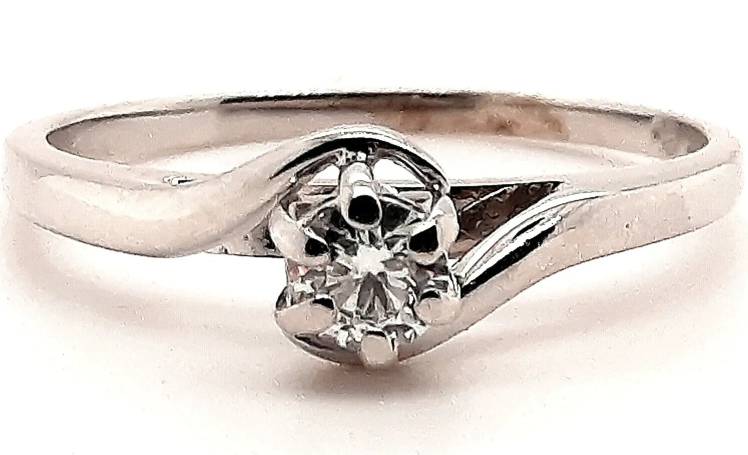 9ct White Gold Diamond .20ct Solitaire Ring