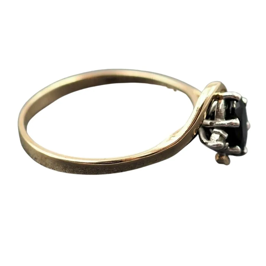 9ct Yellow & White Gold Sapphire & Diamond Ring