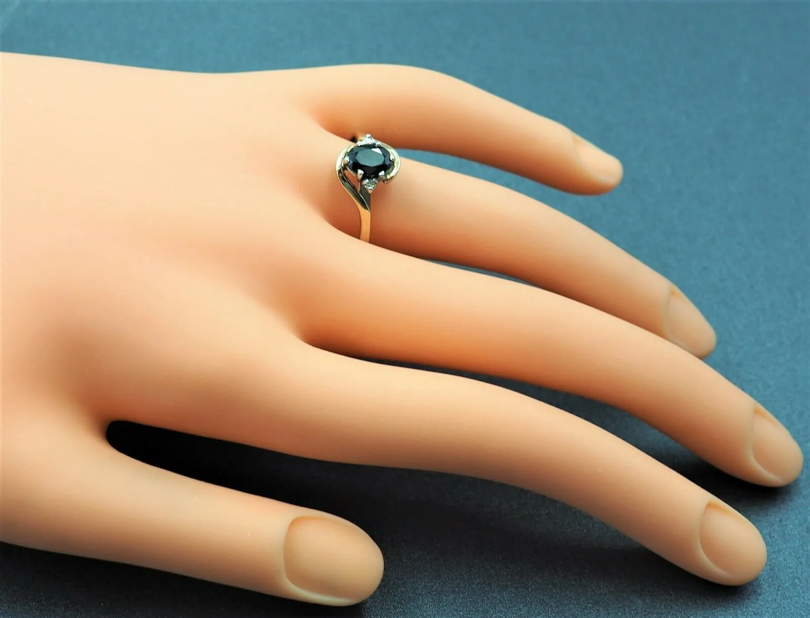 9ct Yellow & White Gold Sapphire & Diamond Ring