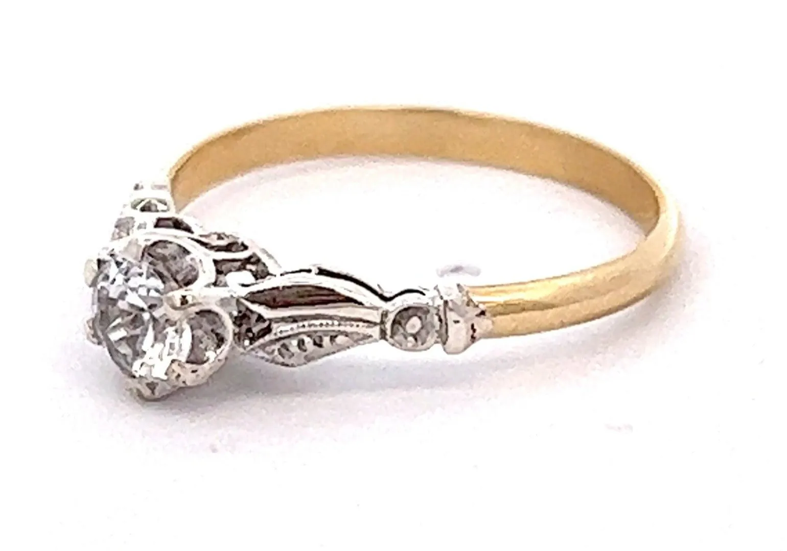 9ct Yellow & White Gold Spinel Ring