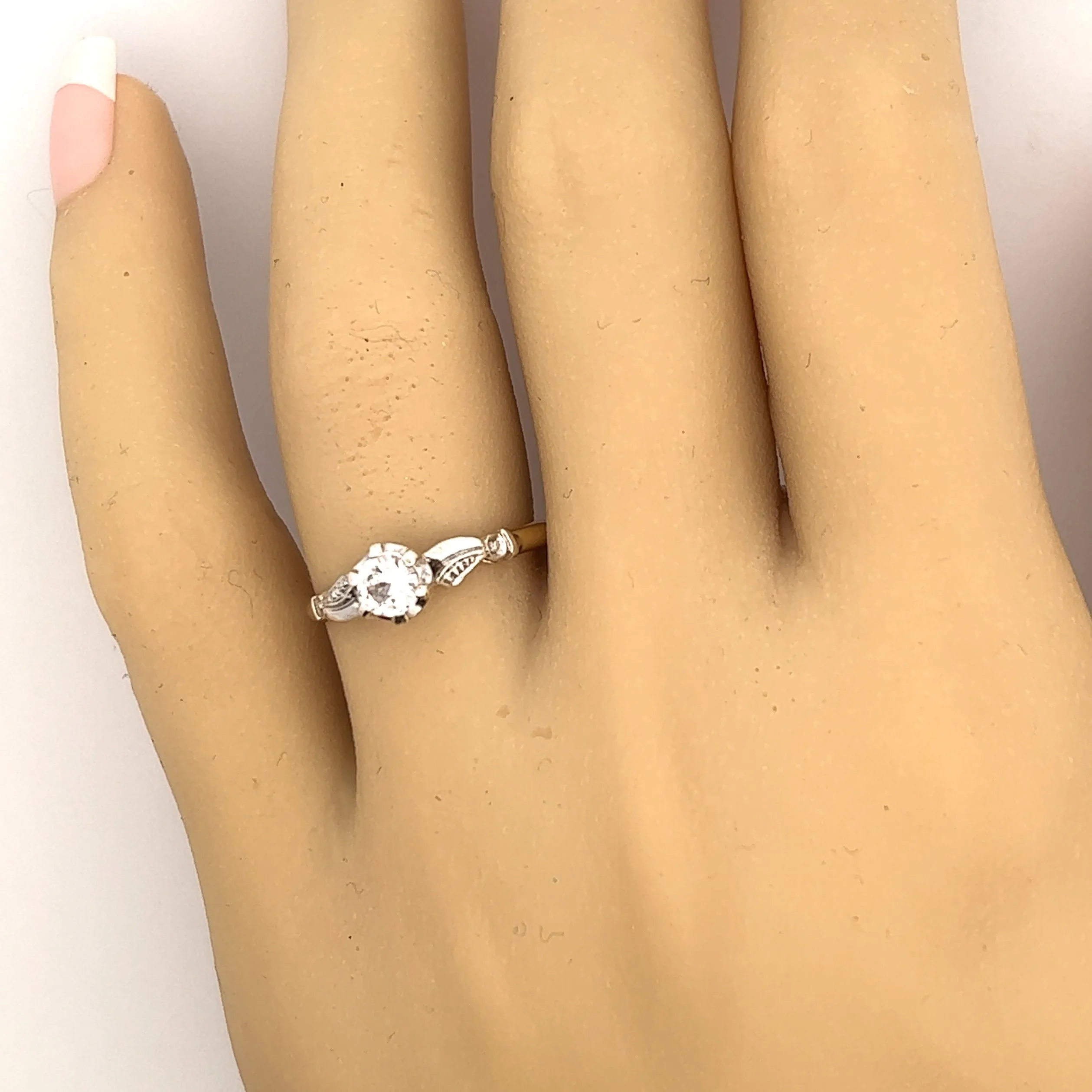 9ct Yellow & White Gold Spinel Ring