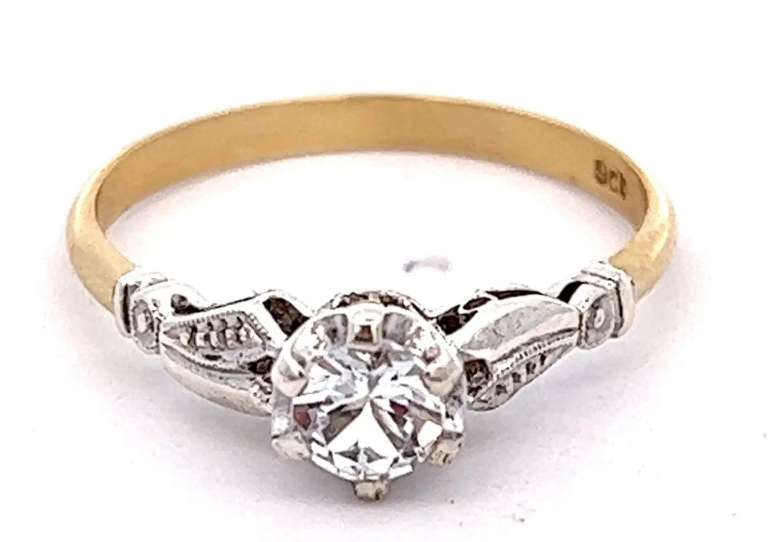 9ct Yellow & White Gold Spinel Ring