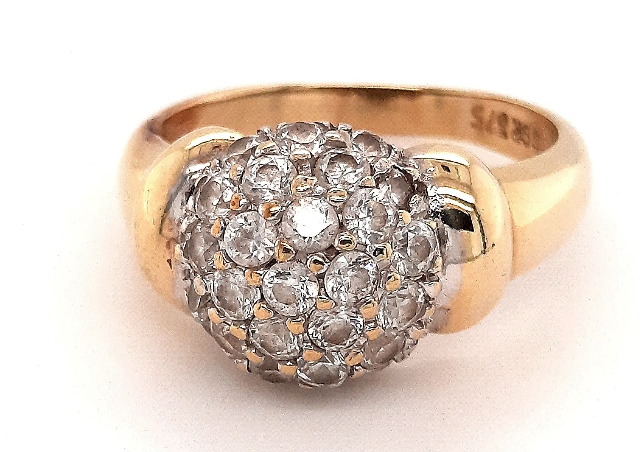 9ct Yellow Gold & Cubic Zirconia CZ Ring