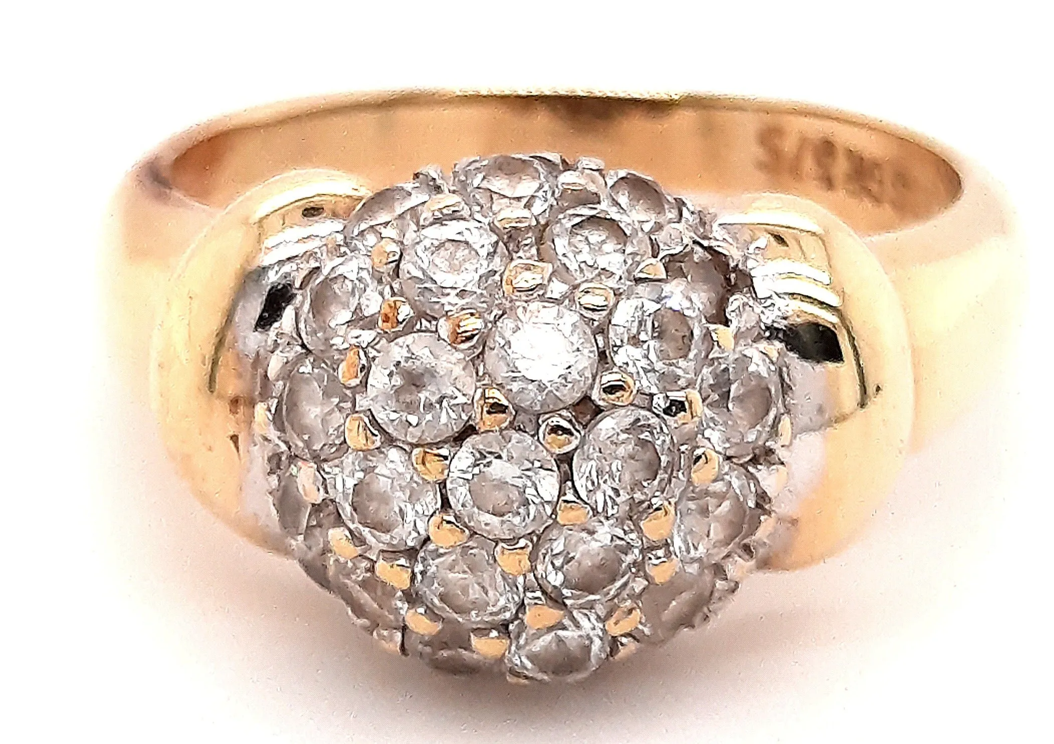 9ct Yellow Gold & Cubic Zirconia CZ Ring
