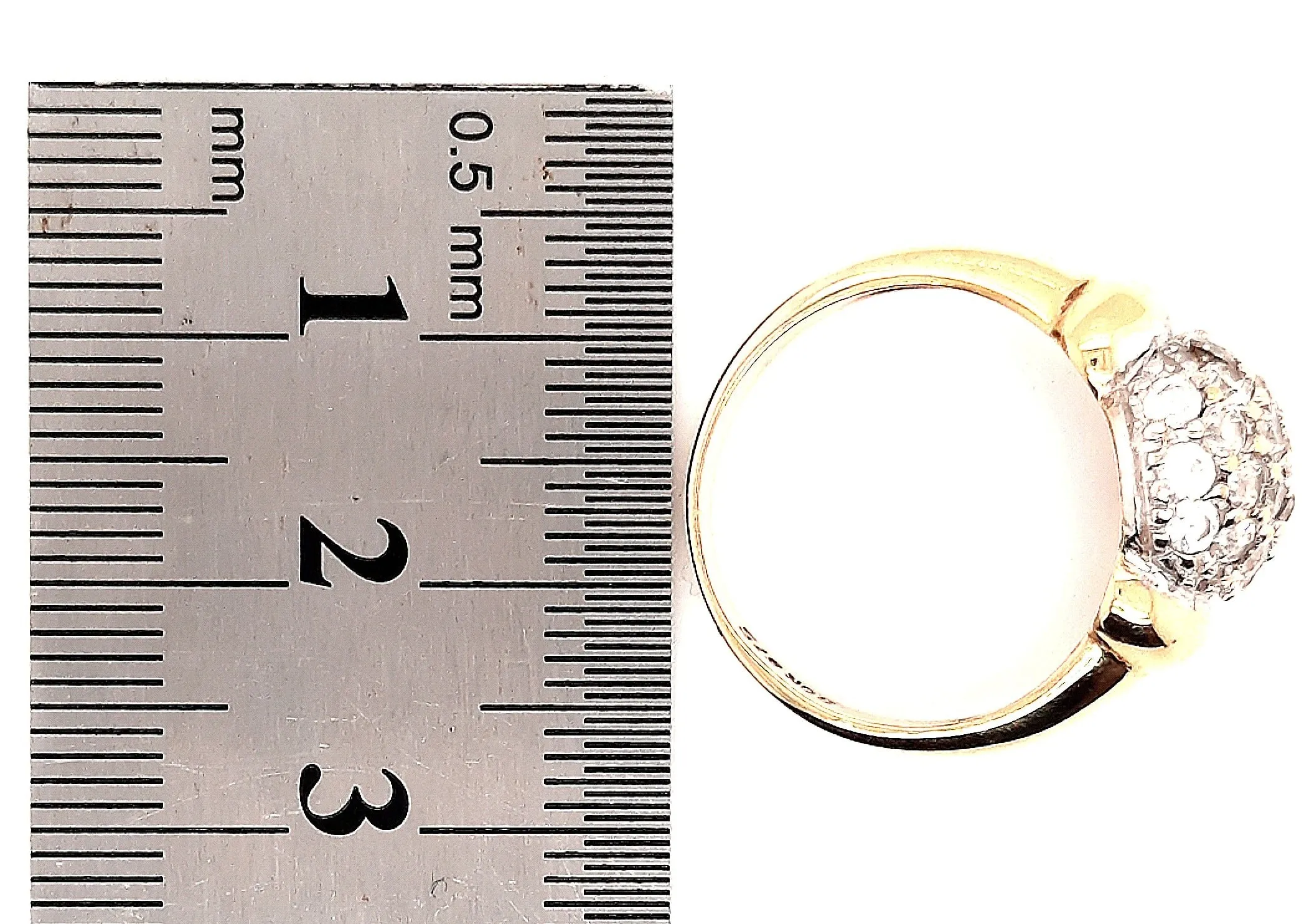9ct Yellow Gold & Cubic Zirconia CZ Ring