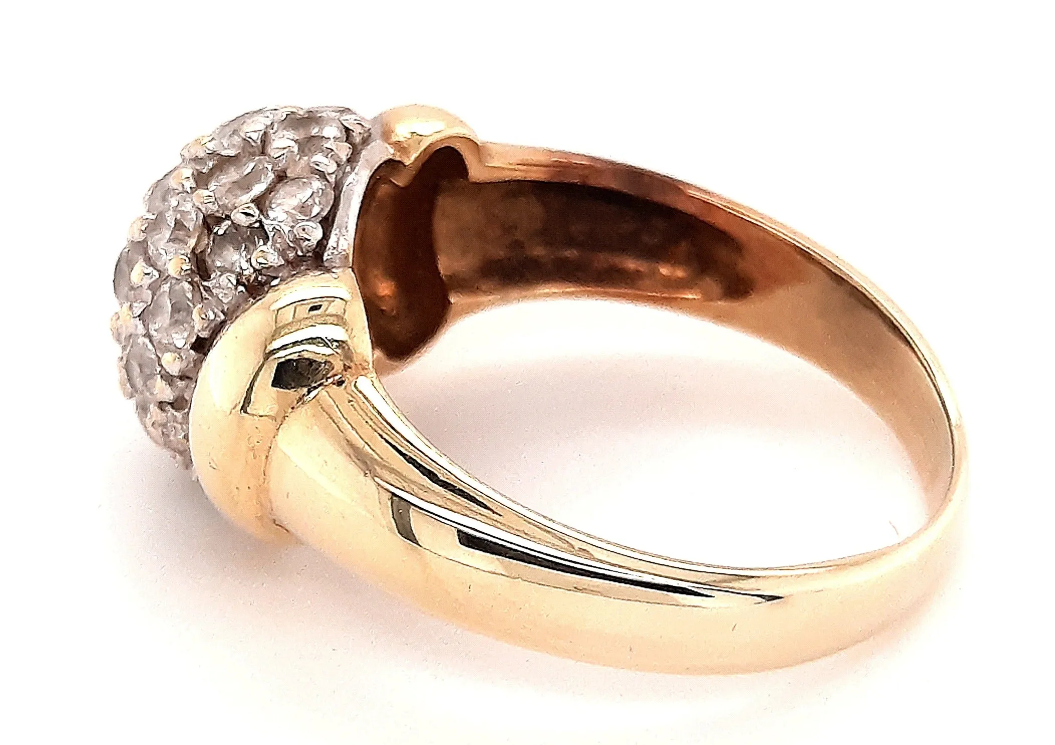 9ct Yellow Gold & Cubic Zirconia CZ Ring