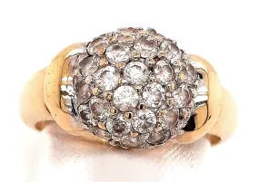 9ct Yellow Gold & Cubic Zirconia CZ Ring
