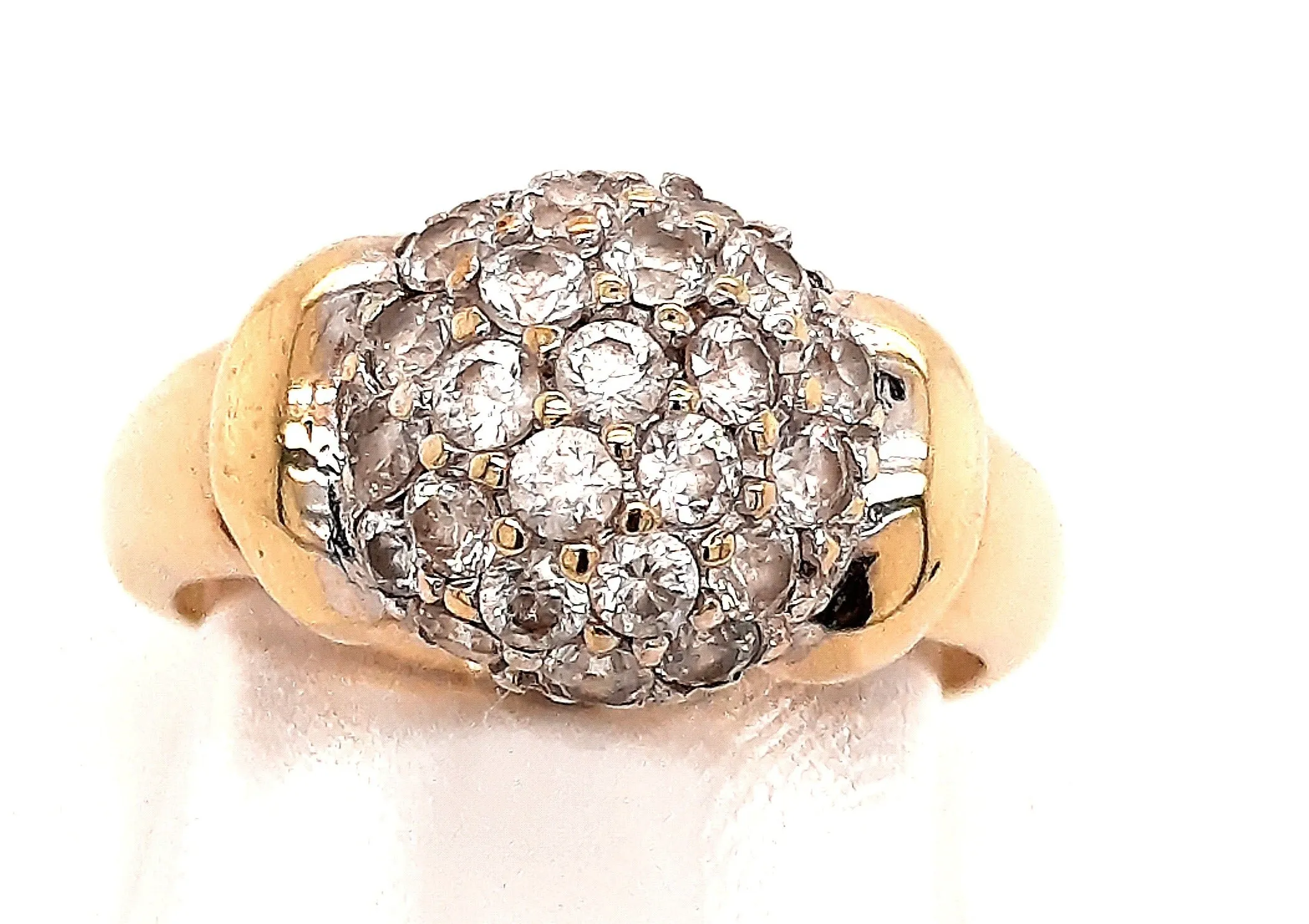 9ct Yellow Gold & Cubic Zirconia CZ Ring