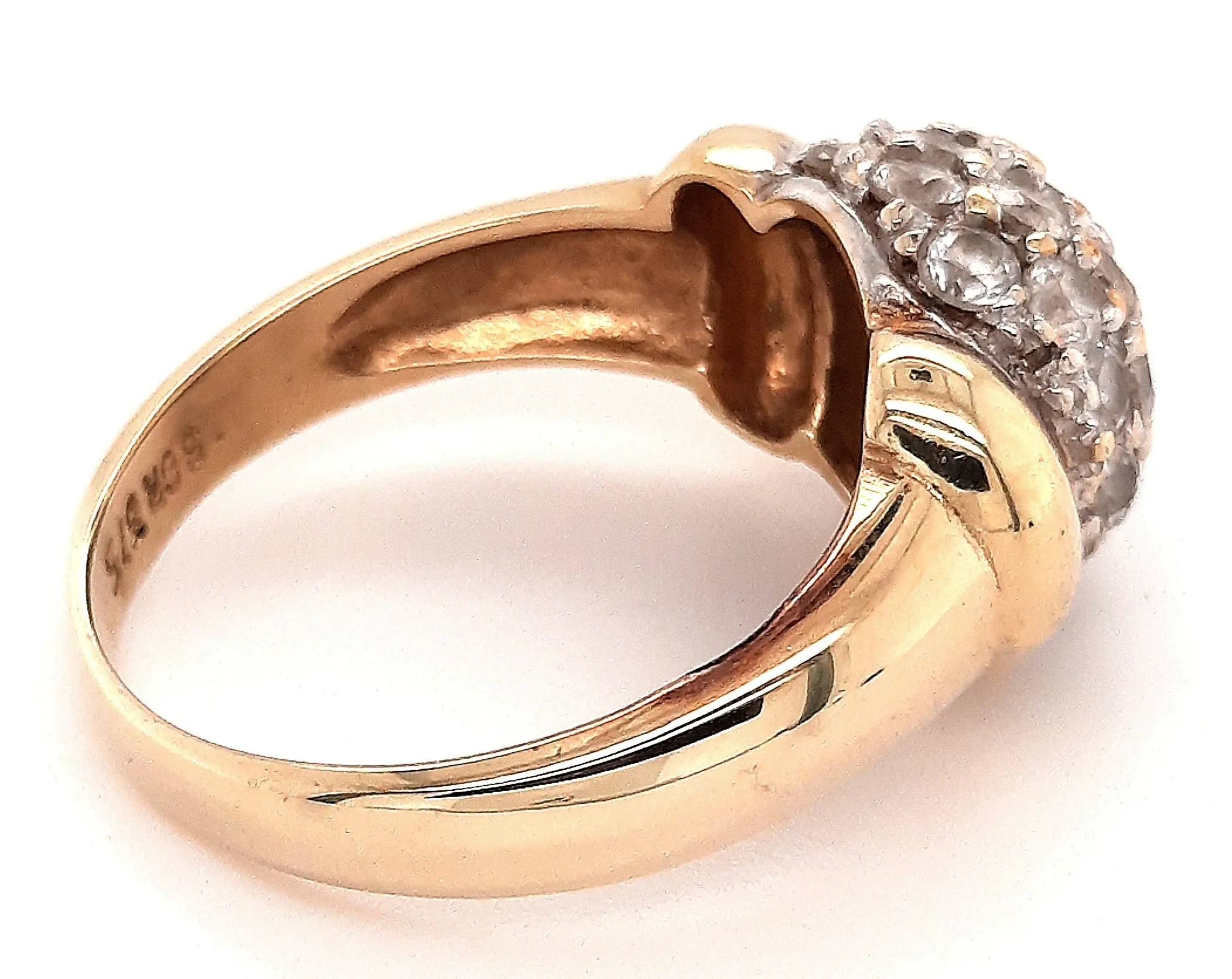 9ct Yellow Gold & Cubic Zirconia CZ Ring