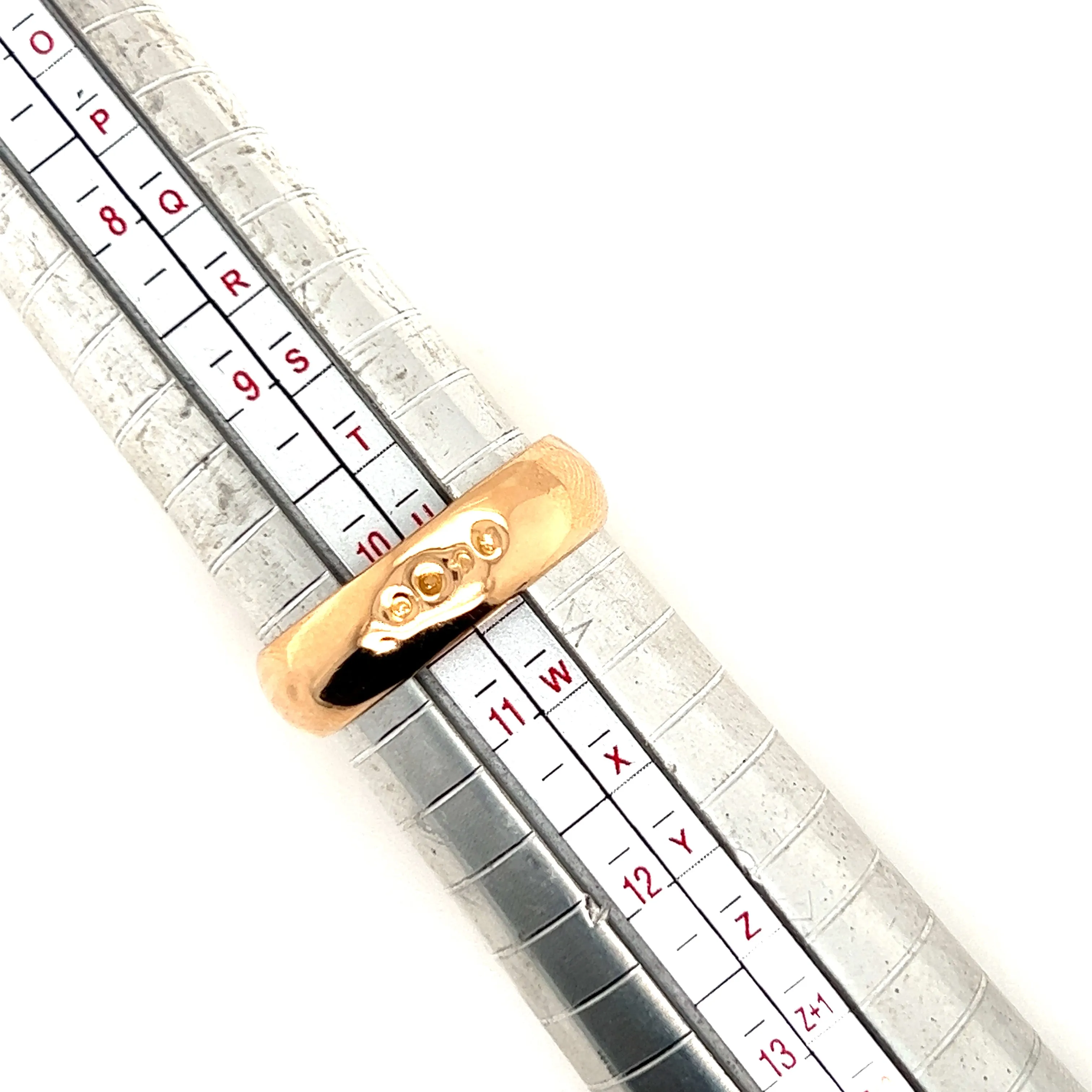 9ct Yellow Gold Buckle Vintage Ring with Engraved Front