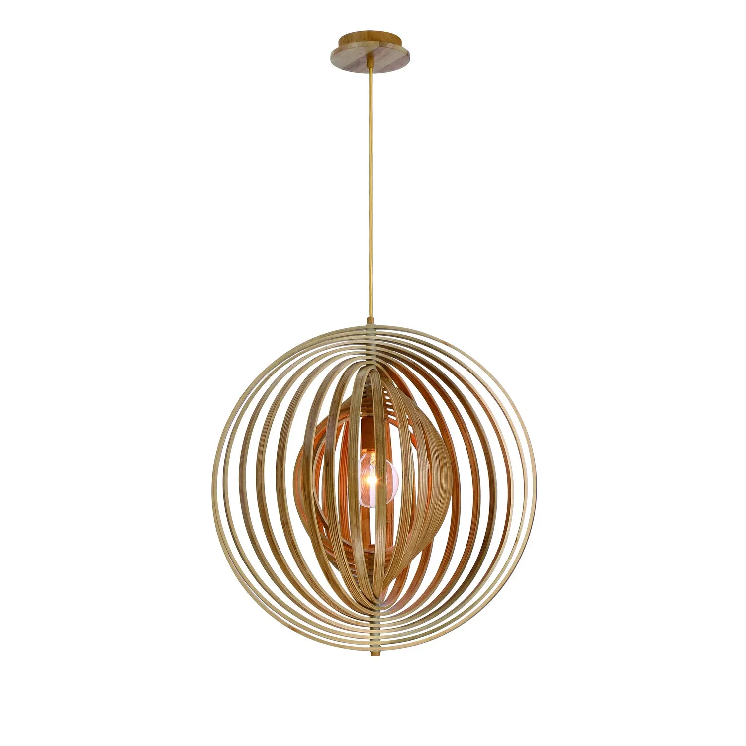 Abruzzo 1-Light Pendant in Wood