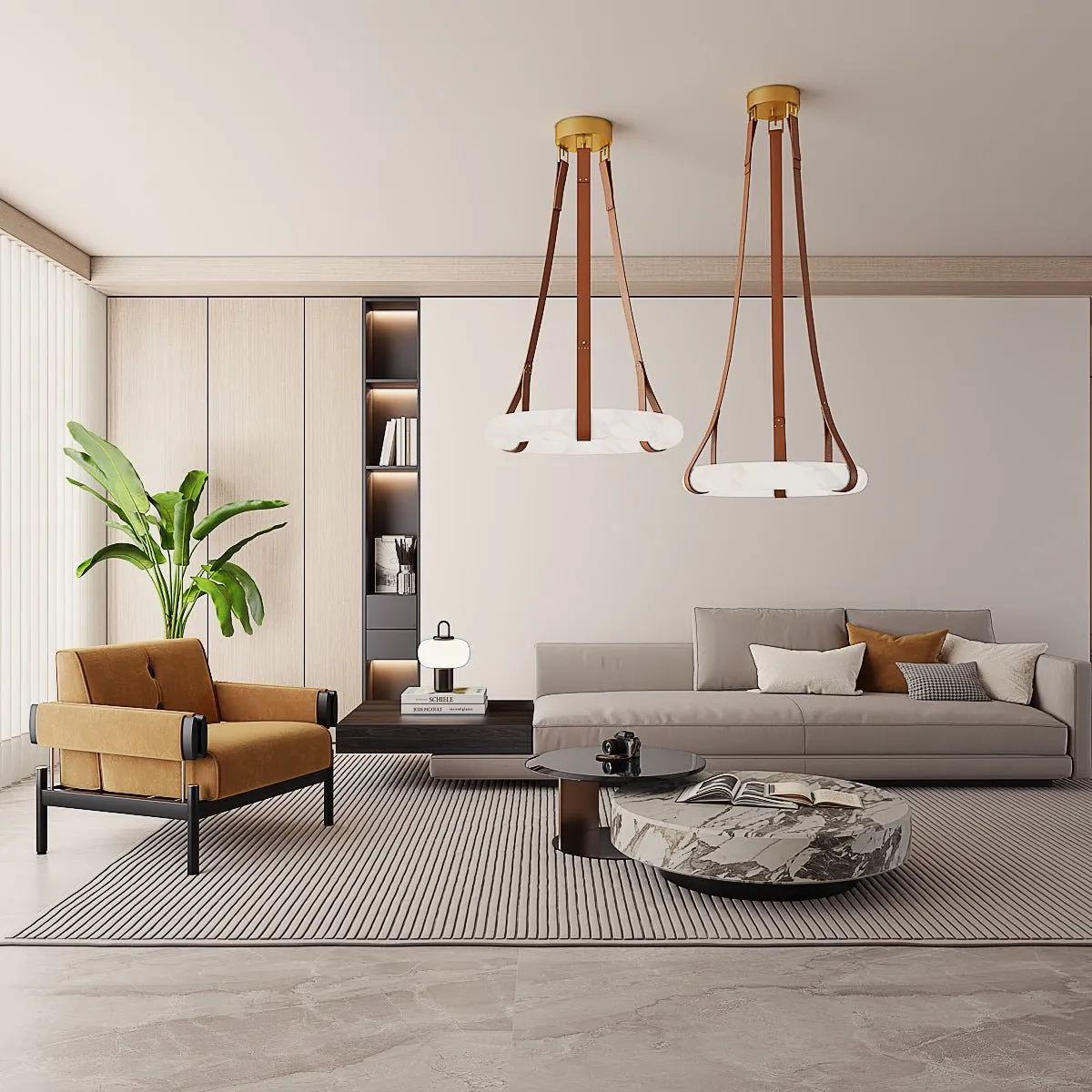 Aktis Alabaster Pendant Light