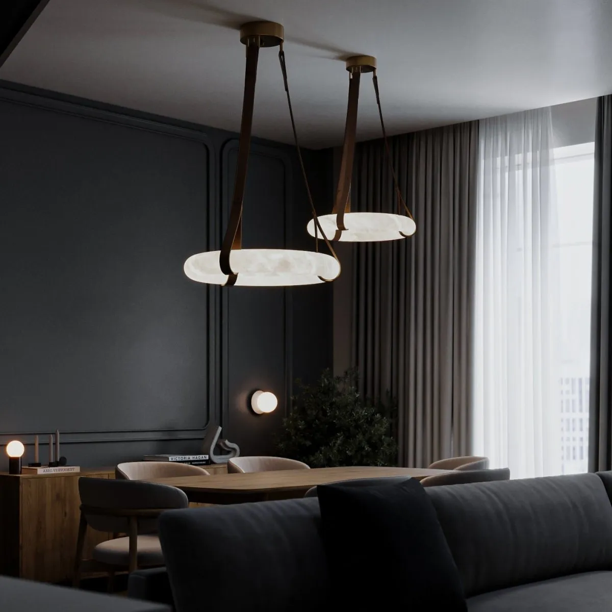 Aktis Alabaster Pendant Light
