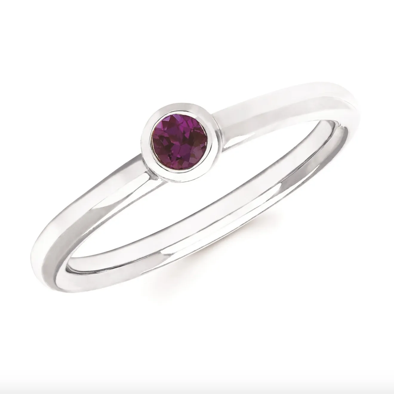 Alexandrite Bezel Set June Birthstone Ring