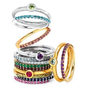 Alexandrite Stackable June Birthstone Band