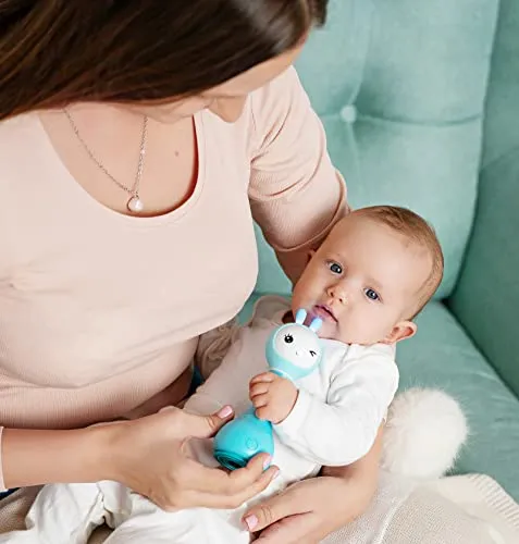 alilo Smarty Bunny Baby Rattle Musical Light Up Toys, Infants Newborns Baby Toys 0-3-6-12-18-24 Months,1 Year Old Baby Gifts, 4 Music Modes and Color Recognition Function with 9 Color Card