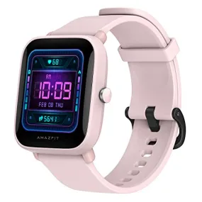 Amazfit Bip U Pro Smart Watch with Alexa Built-In for Men Women, GPS Fitness Tracker with 60  Sport Modes, Blood Oxygen Heart Rate Sleep Monitor, 5 ATM Waterproof, for iPhone Android Phone (Pink)
