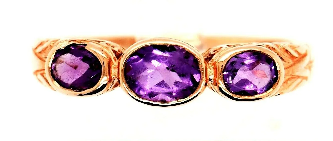 Amethyst 9ct Rose Gold Ring