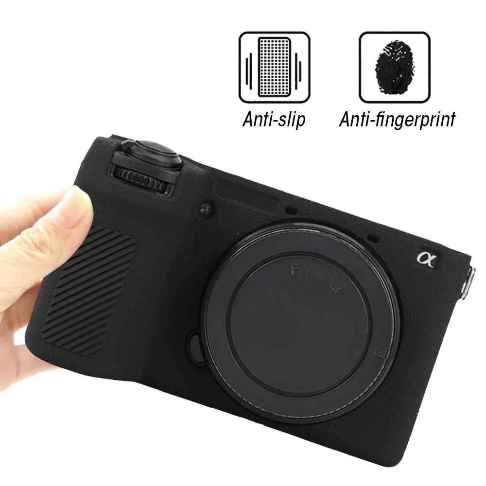 AMZER Lychee Texture Soft Silicone Protective Case For Sony ILCE-6700 / A6700
