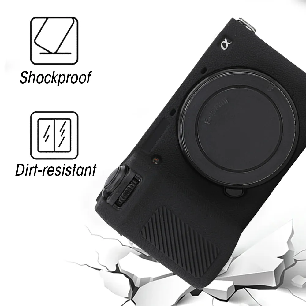 AMZER Lychee Texture Soft Silicone Protective Case For Sony ILCE-6700 / A6700