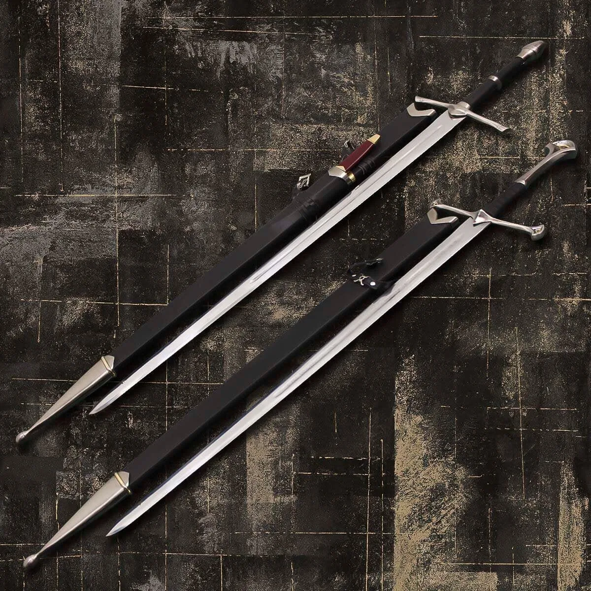 Anduril Sword and Aragorn Strider Ranger Sword with knife And Aragorn Strider Ranger Sword with knife Lord Of The Ring Pair