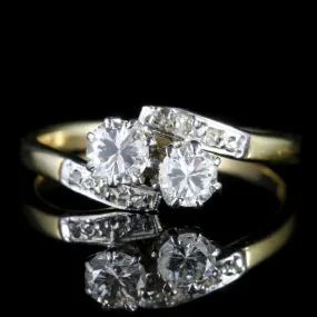 Antique Edwardian Diamond Twist Engagement Ring Circa 1910