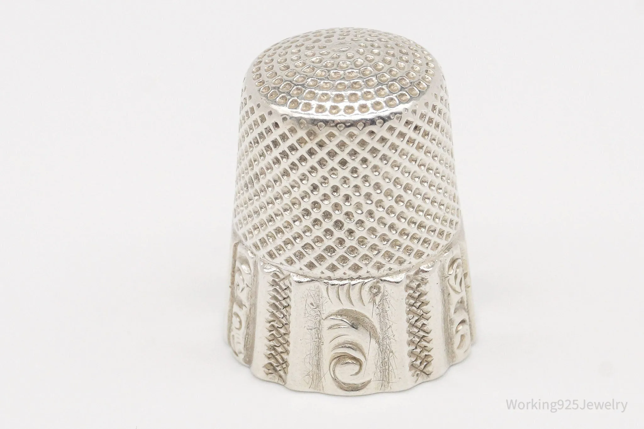 Antique Ketcham McDougall Sterling Silver Thimble Size 10