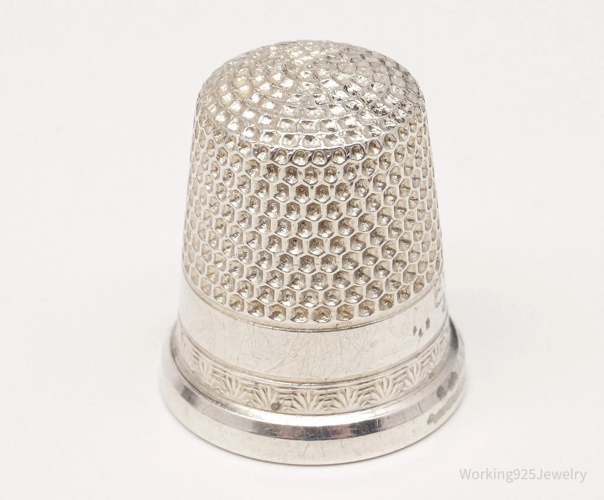 Antique Ketcham McDougall Sterling Silver Thimble Size 8