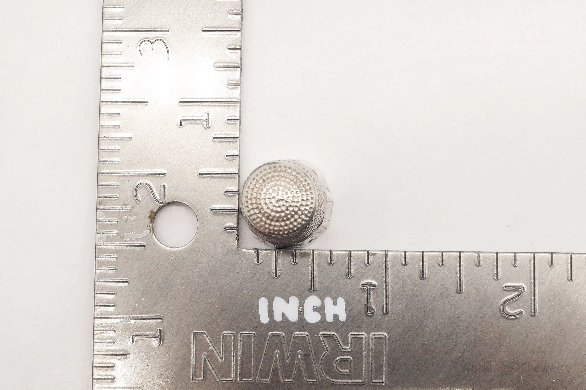 Antique Simons Bros & Co Sterling Silver Thimble Size 9