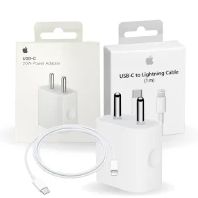 Apple iPhone 14 Pro 20W USB‑C Power Adapter With USB-C to Lightning Charge Cable