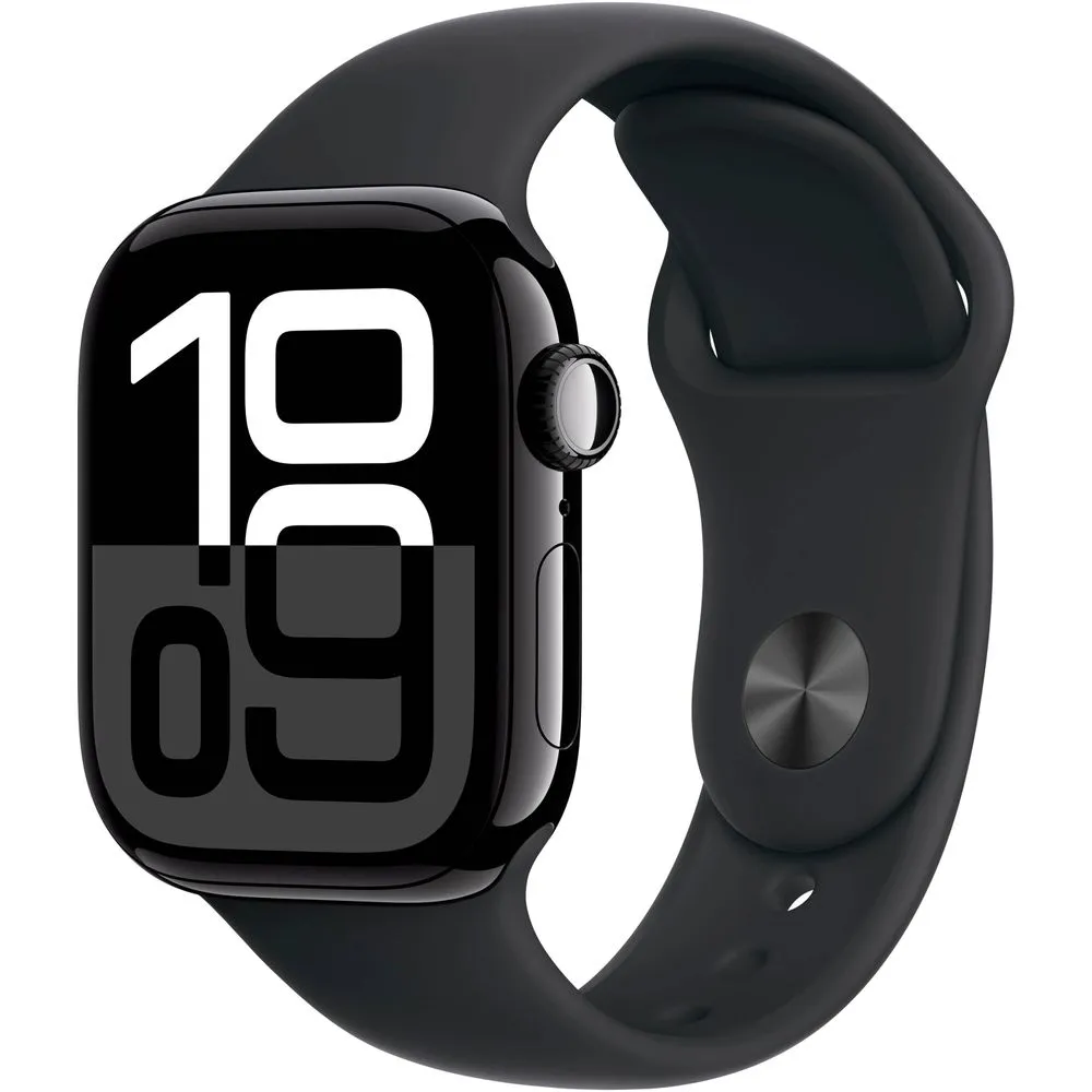 Apple Watch Gen 10 Series 10 42mm Jet Black Aluminum - Black Sport Band MWWE3LW/A