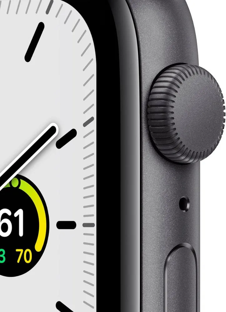 Apple Watch SE 44mm (GPS) Space Gray Aluminium Case with Midnight Sport Band (MKQ63)