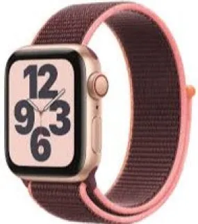 Apple Watch SE (GPS   Cellular) 40mm Gold Aluminum Case with Plum Sand Sport Band