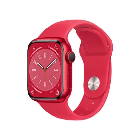 Apple Watch Series 8 [GPS   Cellular 41mm] Smart watch w/(PRODUCT)RED Aluminum Case w/ (PRODUCT)RED Sport Band - M/L