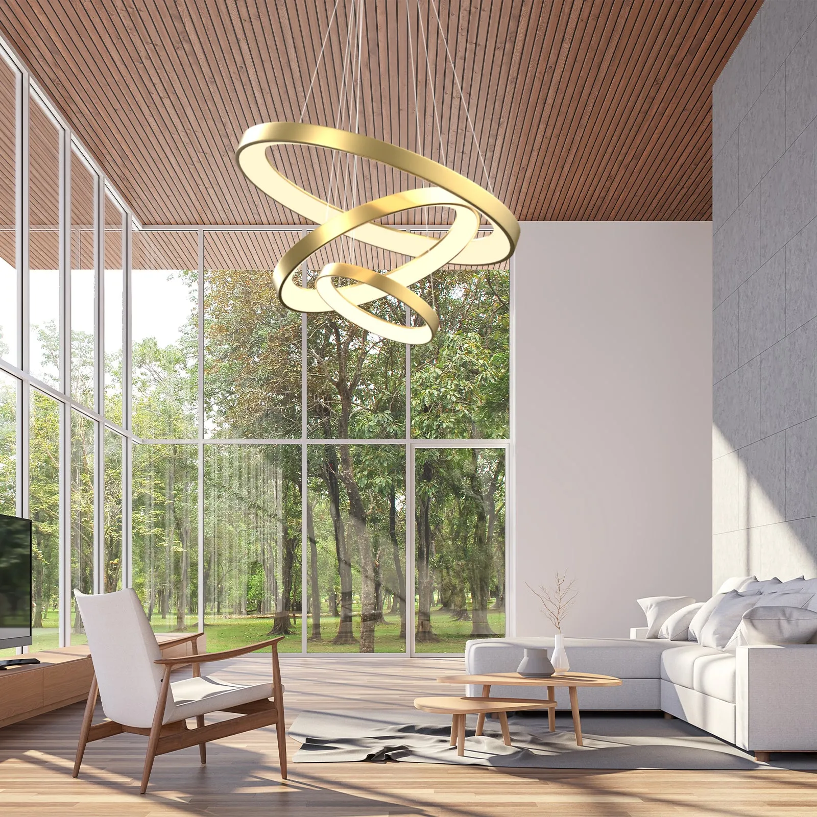 BAMA LED Modern Large 3 Tiers Chandeliers Dimmable CCT selectable color Temperature