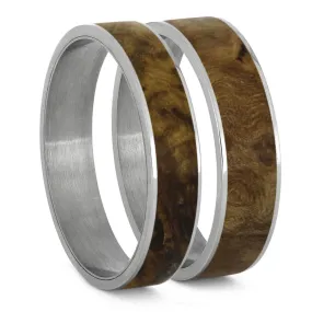 Black Ash Burl Inlay Components for Modular Rings