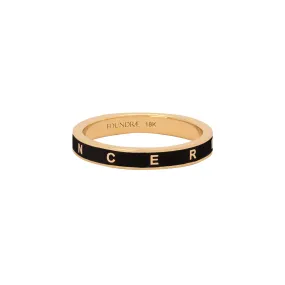 Black Enamel Resilience Ring