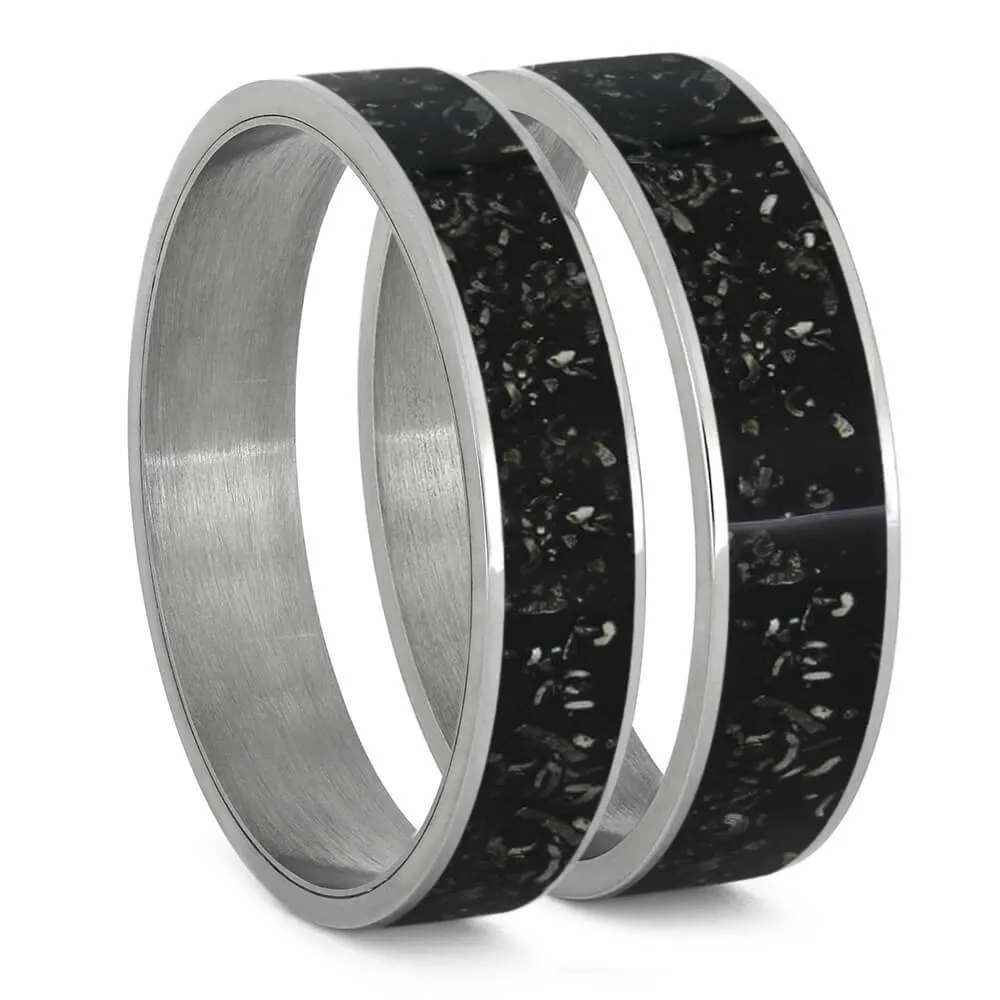 Black Stardust Inlay Components for Modular Rings