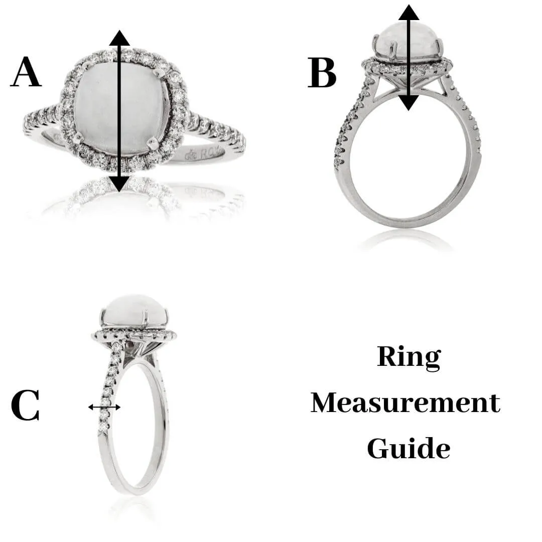 Blue Sapphire Mountain / Heartbeat Style Ring