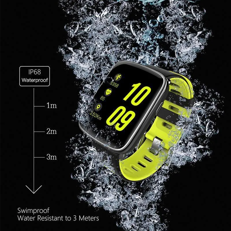 Bluetooth Sport Smart Watch IP68 Waterproof Swimming with Heart Rate Monitor Remote Camera Control