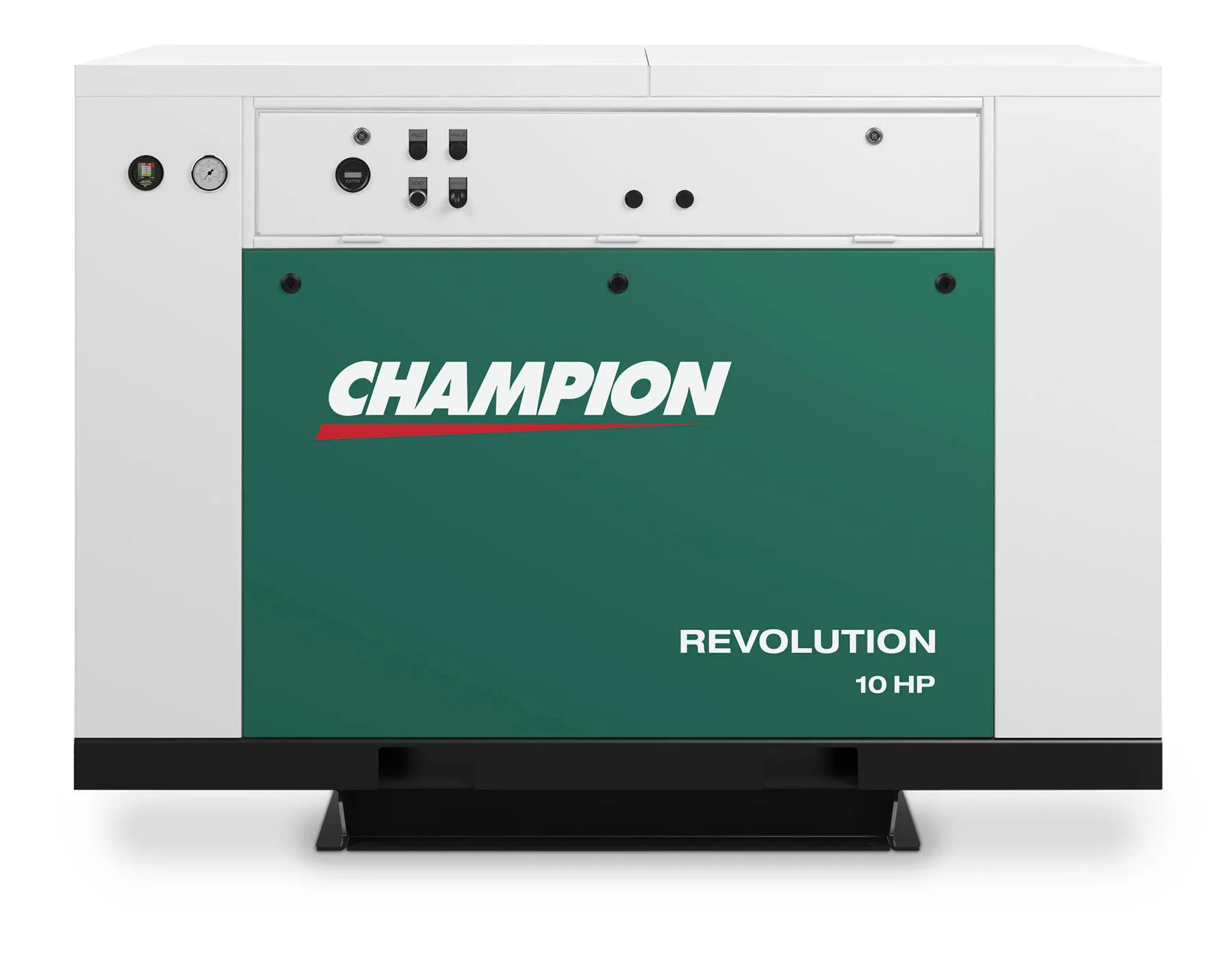 Champion BQR15F Revolution 15hp Quiet Enclosed Reciprocating Air Compressor, Base Mounted, 46.6 CFM @ 175 PSI, 65 dBa