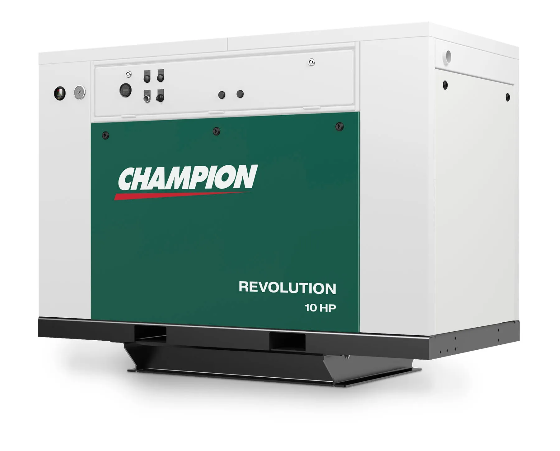 Champion BQR15F Revolution 15hp Quiet Enclosed Reciprocating Air Compressor, Base Mounted, 46.6 CFM @ 175 PSI, 65 dBa