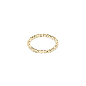 Classic Gold 2mm Bead Ring - Size 7