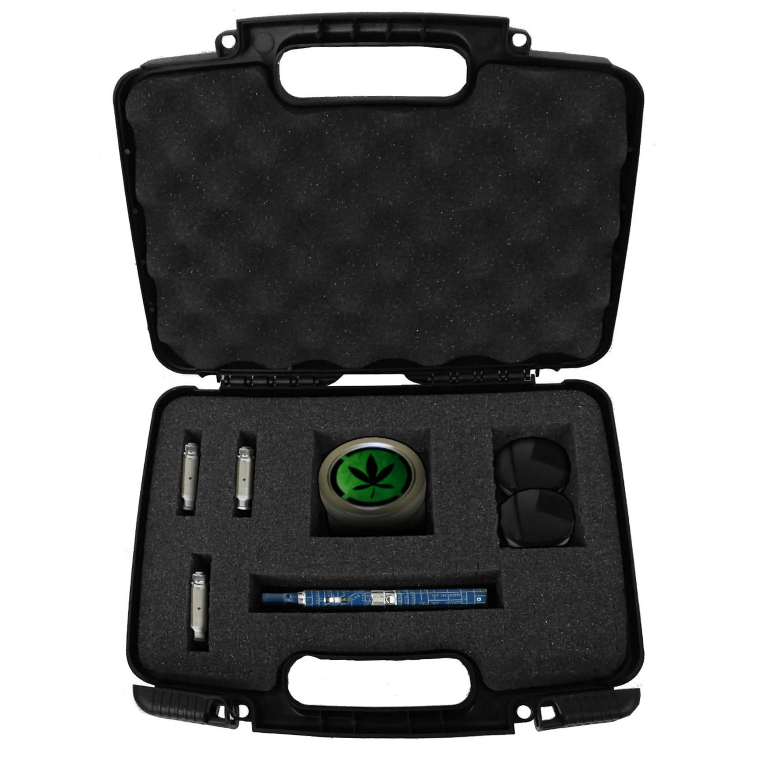 CLOUD/TEN 12" Hard Travel Case with Padlock Rings and Customizable Foam for Grenco Snoop Dogg GPen and Accessories