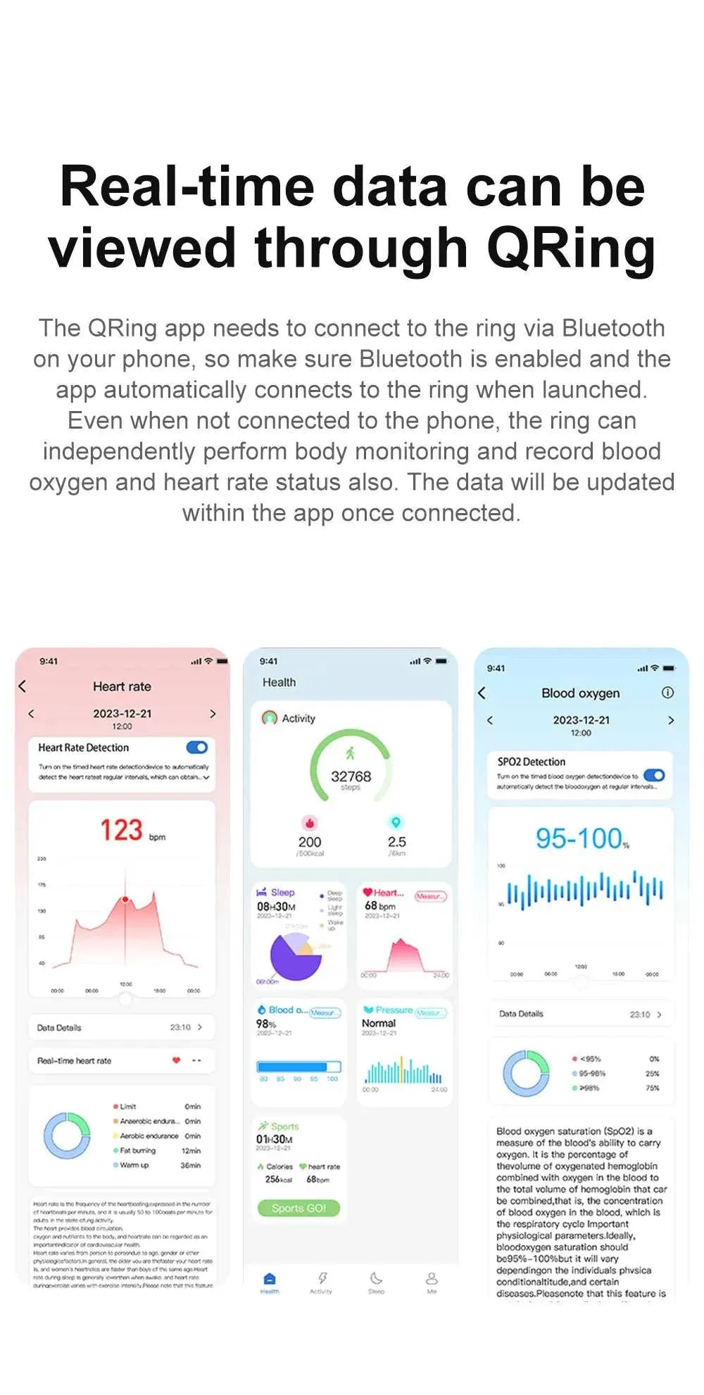 COLMI  Health Monitoring IP68 Smart Ring